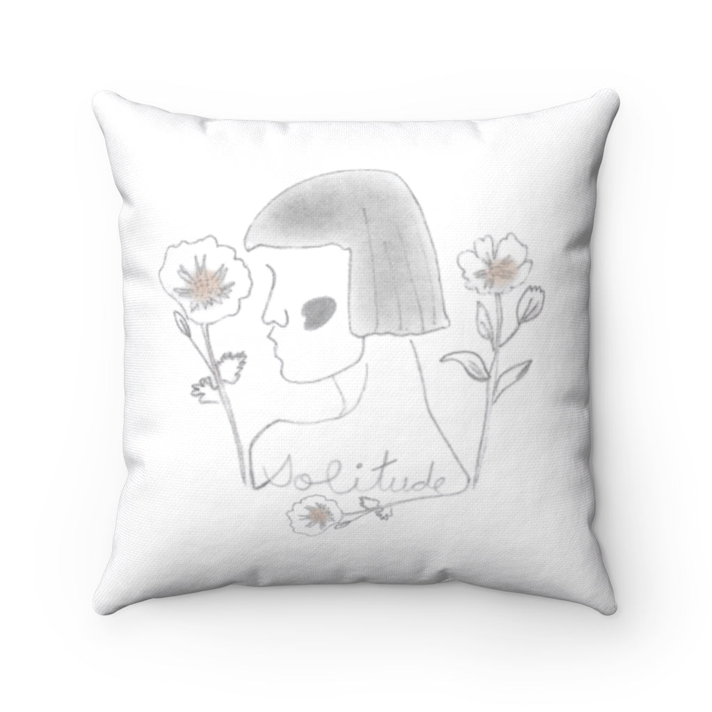 Lady Solitude Pillow in Grey