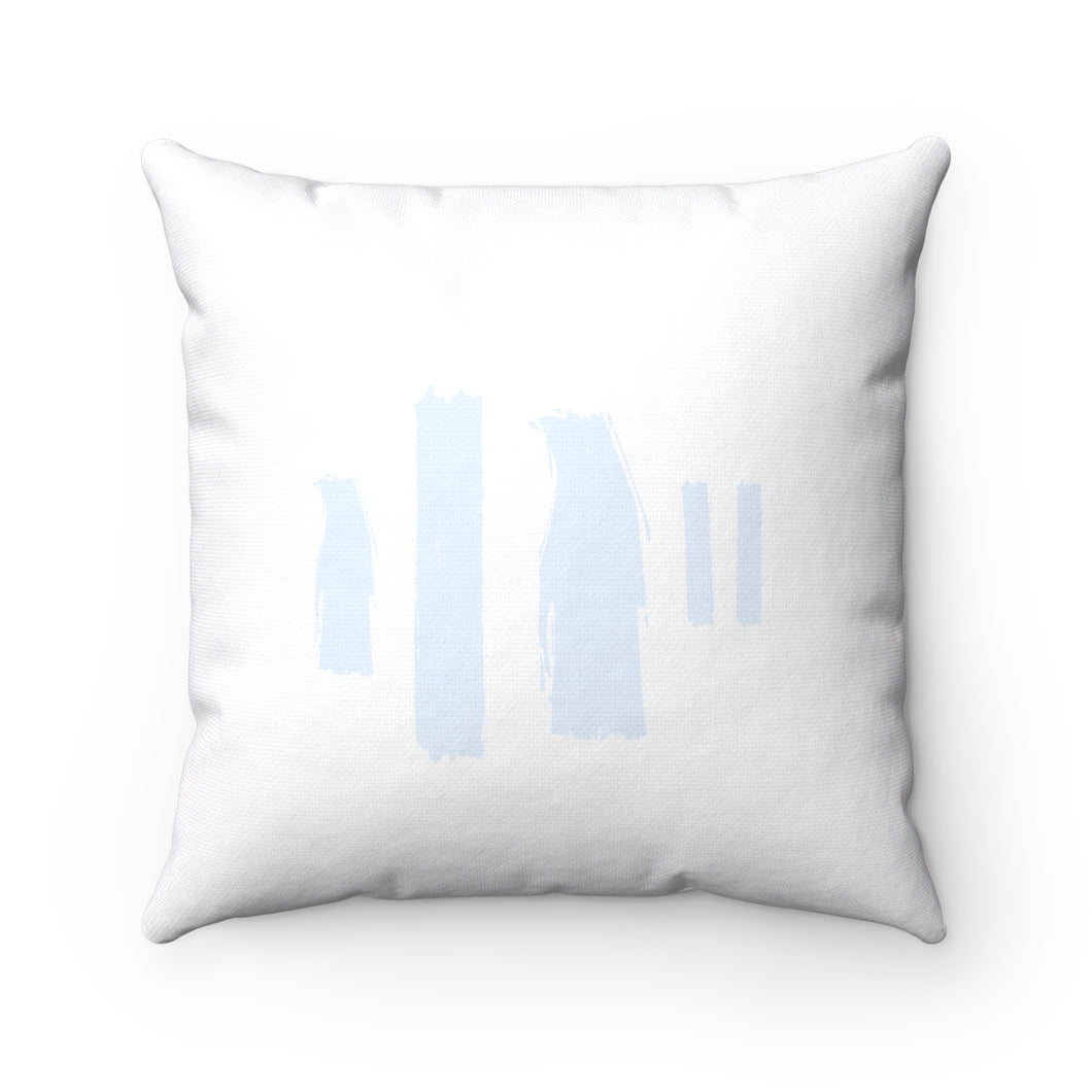Blue Pain Strokes Square Pillow