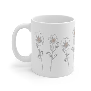 Elegant Flowers Mug (Grey)