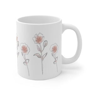 Elegant Flowers Mug (Brown)