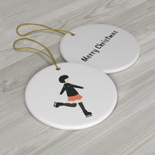 Load image into Gallery viewer, Reversible Skater Girl Christmas Ornament