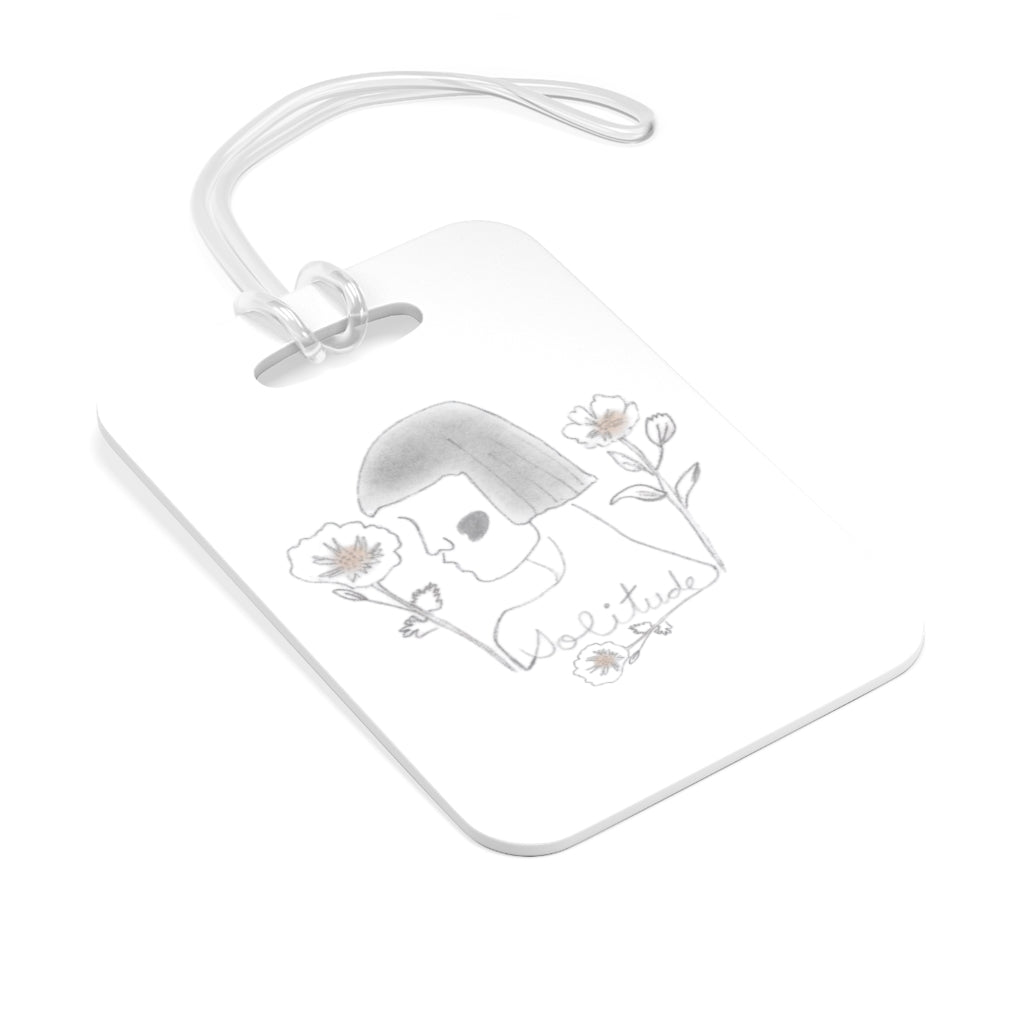 Lady Solitude Bag Tag in Grey