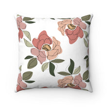 Load image into Gallery viewer, Floral Print Square Pillow