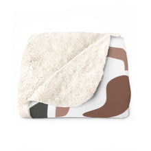 Load image into Gallery viewer, Brown Terrazzo Sherpa Fleece Blanket