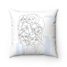 Load image into Gallery viewer, Interconnected Light Blue Square Pillow