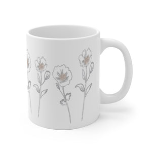 Elegant Flowers Mug (Grey)