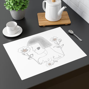 Lady Solitude Placemat in Grey