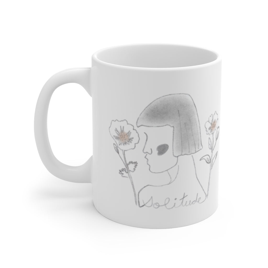 Lady Solitude Mug in Grey