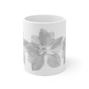 Grey Floral Mug