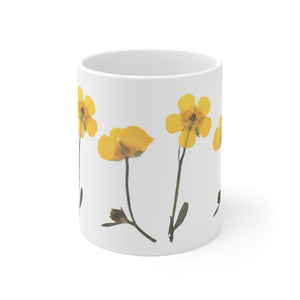 Yellow Dried Flower Mug